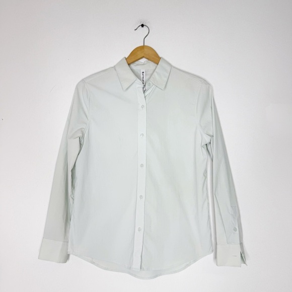 Athleta Women’s Button-Up Shirt Size Small Light Green Long Sleeve Blouse - Picture 1 of 6